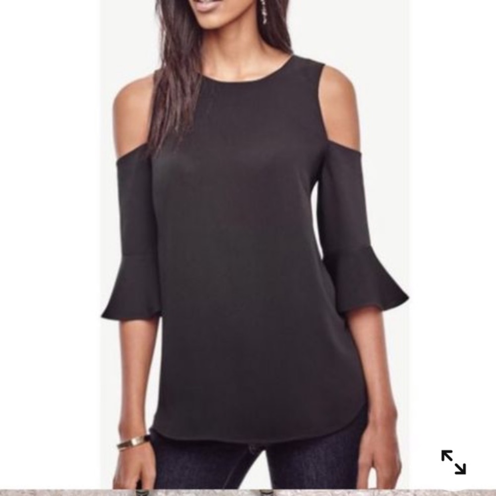 Ann Taylor Cold Shoulder Blouse